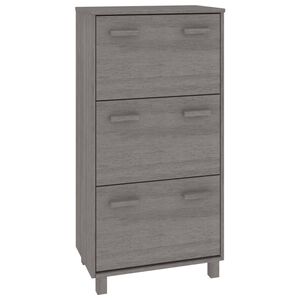 vidaXL Dulap pantofi, gri deschis, 59,5x35x117 cm, lemn masiv de pin