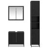 vidaXL Set de mobilier pentru baie 3 pcs Stejar Negru Lemn compozit