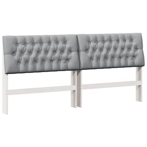 vidaXL Tăblie tapițată Gri deschis 200 cm Lemn de pin masiv