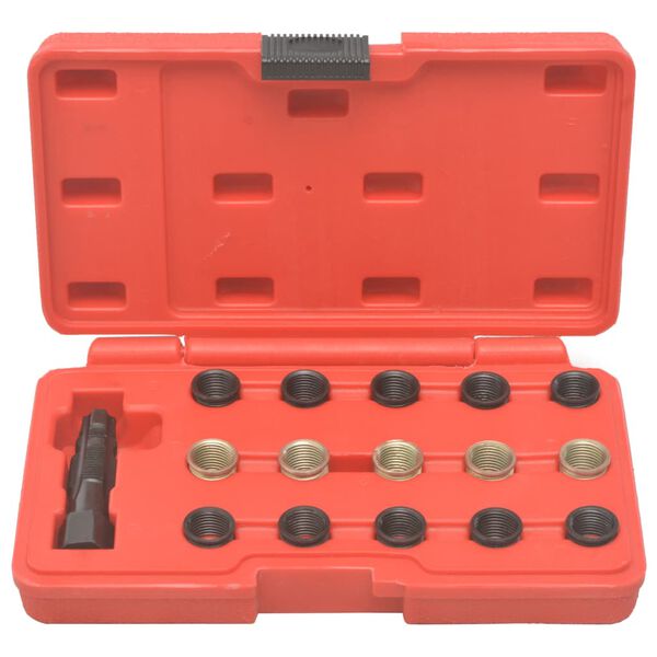 vidaXL Set pentru reparații filete de bujii, 16 piese, M14 x 1,25