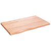 vidaXL Raft de perete maro deschis 80x50x(2-4) cm lemn stejar tratat