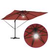 vidaXL Parasol Roma Roșu 286 x 284 x 270 cm Aluminiu și poliester