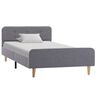 vidaXL Cadru de pat, gri deschis, 90 x 200 cm, material textil