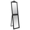 vidaXL Oglindă de sine stătătoare, negru, 45x180 cm