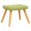 vidaXL Scaun de relaxare cu taburet, verde, textil