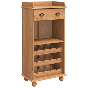 vidaXL Cabinet pentru vin ASKIM Ceară de Miere 57 x 37 x 114 cm