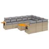 vidaXL Set canapele de grădină cu perne, 11 piese, bej, poliratan