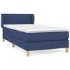 vidaXL Pat box spring cu saltea, albastru, 80x200 cm, textil