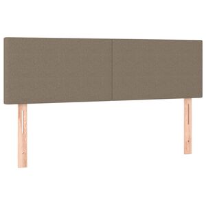 vidaXL Tăblii de pat, gri taupe, 144x5x78/88 cm, textil