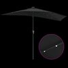 vidaXL Parasol de Grădină Negru 294 x 150 x 224 cm Poliester și oțel