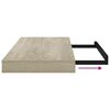 vidaXL Raft de perete suspendat, stejar, 50x23x3,8 cm, MDF