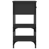vidaXL Noptieră, negru, 34x36x70 cm, lemn compozit