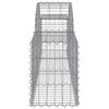 vidaXL Coșuri gabion arcuite 30 buc, 200x30x40/60cm, fier galvanizat