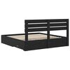 vidaXL Cadru de pat cu sertar cu headboard cu depozitare Lemn compozit