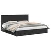 vidaXL Pat cu storage cu sertar Negru 200 x 200 cm Lemn prelucrat