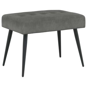 vidaXL Bancă cu butoane capitonate Gri &icirc;nchis 60 x 40 x 45 cm Catifea