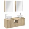 vidaXL Set dulap baie 5 buc. Stejar Sonoma Lemn prelucrat