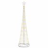 vidaXL Brad de Crăciun LED Alb cald 51 x 51 x 190 cm Metal