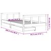 vidaXL Cadru de pat cu sertare de copii, alb, 90x200 cm lemn masiv pin