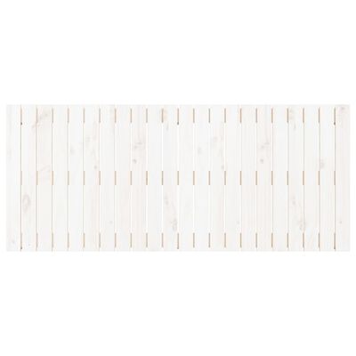 vidaXL Tăblie de pat pentru perete, alb, 140x3x60 cm, lemn masiv pin