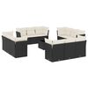 vidaXL Set mobilier de grădină cu perne, 13 piese, negru, poliratan