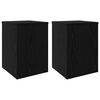 vidaXL Suport pentru plante 2 buc. Stejar Negru 25 x 25 x 35 cm