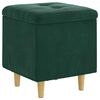 vidaXL Ottoman cu Depozitare Verde &icirc;nchis 40 x 40 x 45 cm Catifea