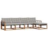 vidaXL Set de canapele de exterior 5 pcs Gri natural și deschis