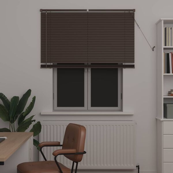 vidaXL Jaluzea venetiană Maro &Icirc;ntunecat cu Model 150 x 110 cm PVC