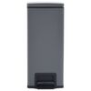 vidaXL Coș de gunoi cu pedală anti-amprentă, gri, 30L, oțel inoxidabil
