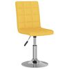 vidaXL Scaun de bucătărie pivotant, galben muștar, material textil