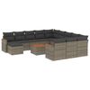 vidaXL Patio Sofa Set 11-Locuri Grey