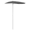 vidaXL Umbrelă de grădină cu st&acirc;lp, antracit, 180x90 cm, semirotundă