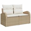 vidaXL Set de canapele pentru grădină cu pernă 6 pcs Bej Rattan poli