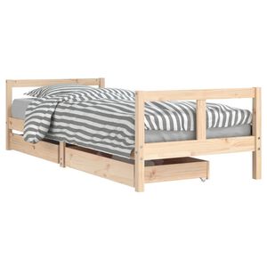 vidaXL Cadru pat copii cu sertare, 80x200 cm, lemn masiv de pin