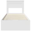 vidaXL Cadru de pat cu sertar Alb 90 x 190 cm Lemn Ingineresc