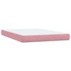 vidaXL Pat box spring cu saltea, roz, 160x210 cm, catifea