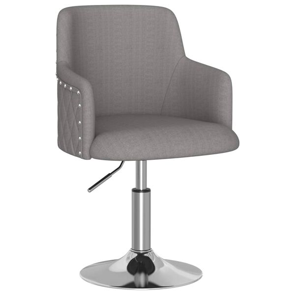 vidaXL Scaune de bucătărie pivotante, 4 buc., gri &icirc;nchis, textil