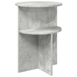 vidaXL Masă laterală Gri Beton &Oslash; 39,5 x 55 cm Lemn prelucrat