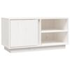 vidaXL Comodă TV, alb, 80x35x40,5 cm, lemn masiv de pin