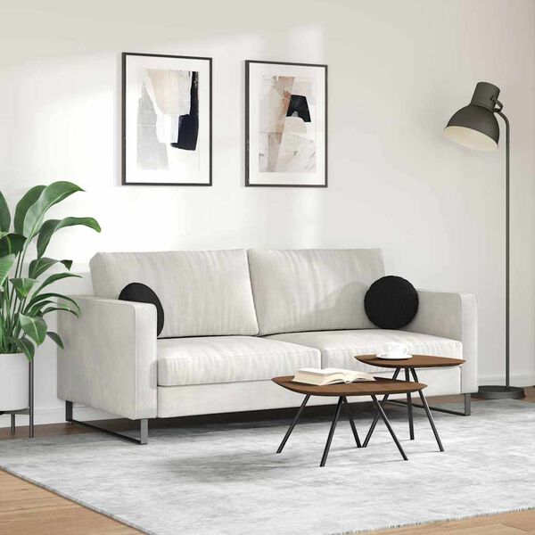 vidaXL Perne de Șezut 2 pcs Negru Ø30 x 13 cm țesătură