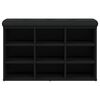 vidaXL Bancă de pantofi, negru, 82x32x50 cm, lemn prelucrat
