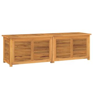 vidaXL Ladă depozitare grădină cu geantă, 175x50x55 cm, lemn masiv tec
