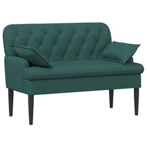 vidaXL Canapea cu capitonaj butonat Verde &icirc;nchis 111 x 68 x 80 cm