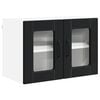 vidaXL Dulap de sticlă pentru perete PORTO Negru 60 x 31 x 40 cm