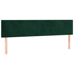 vidaXL Tăblii de pat, verde &icirc;nchis, 160x5x78/88 cm, catifea