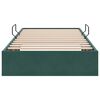 vidaXL Pat cu storage cu headboard Verde &icirc;nchis 90 x 200 cm Catifea