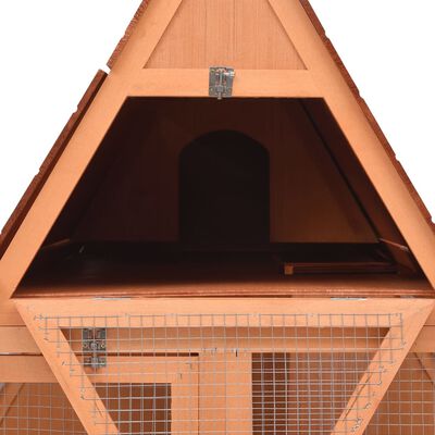 vidaXL Cușcă de iepuri, 152x127x109,5 cm, lemn masiv de brad