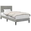 vidaXL Cadru de pat cu headboard Gri deschis 90 x 190 cm Catifea