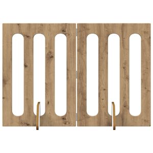 vidaXL Țarc pliabil pentru animale de companie 2 pcs Stejar Artizanal